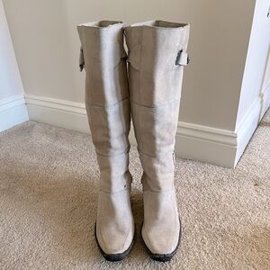 Vintage Diesel boots, size 8. Suede grey with turquoise. Very good condition